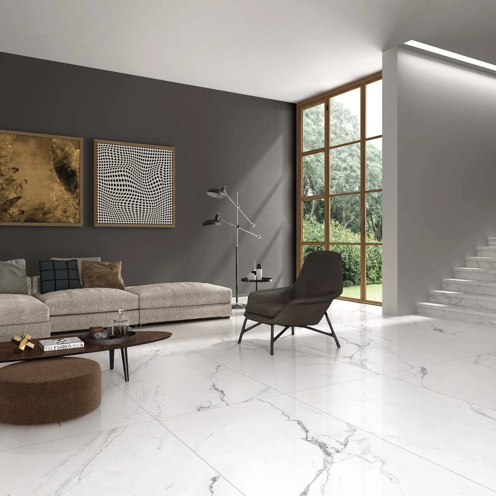 White Porcelain 600*1200 Porcelanato Floor Vitrified Ceramic Tiles