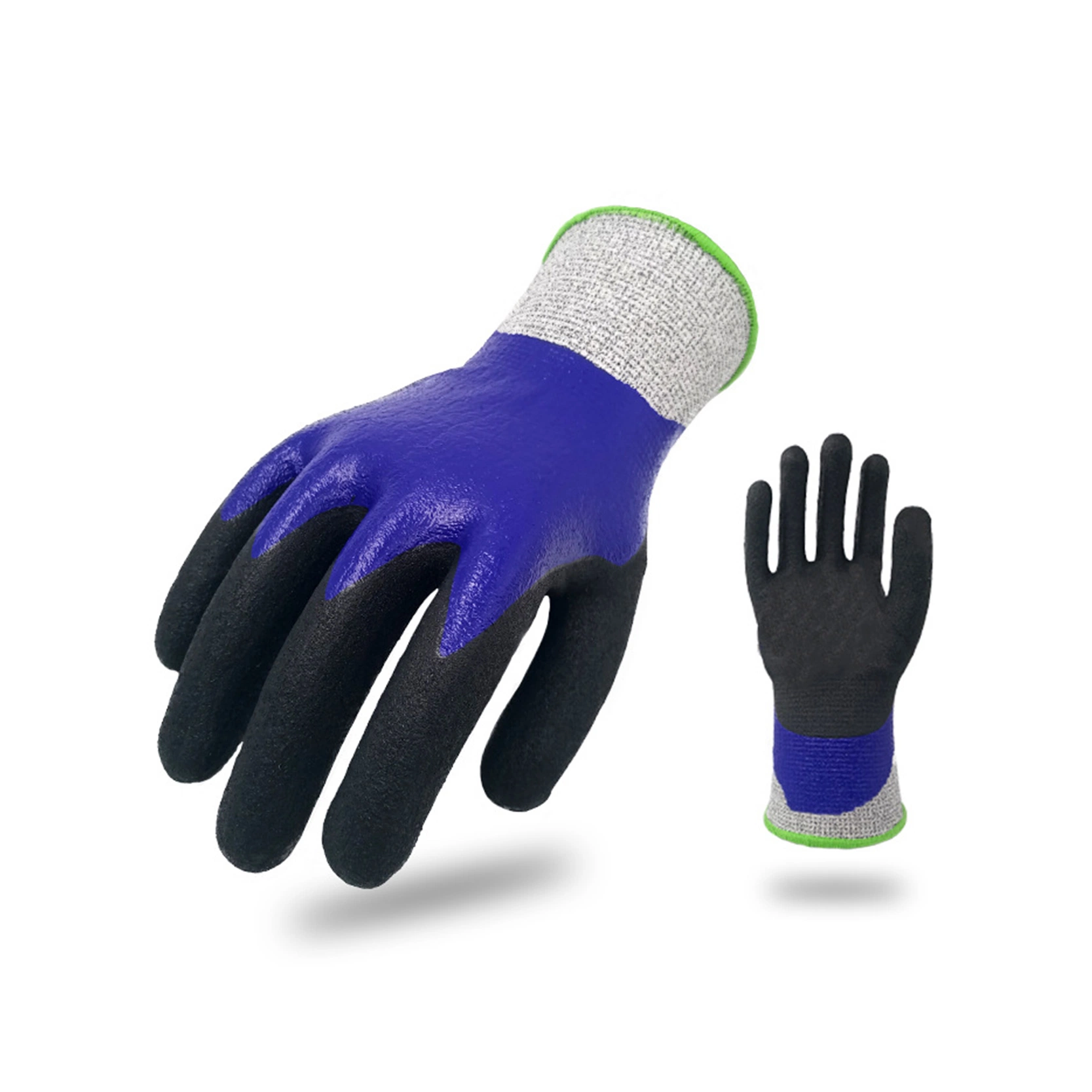 Factory Wholesale/Supplier Protection Work Level 5 Anti Cut Hppe Nitrile Foam Coated Protective Gloves