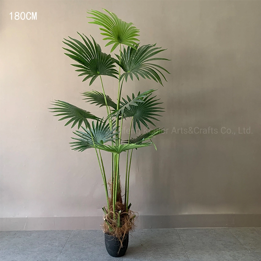 Wholesale/Supplier Plastic Fan Palm Plant Landscape Decorative Artificial Evergreen Tree for Sale