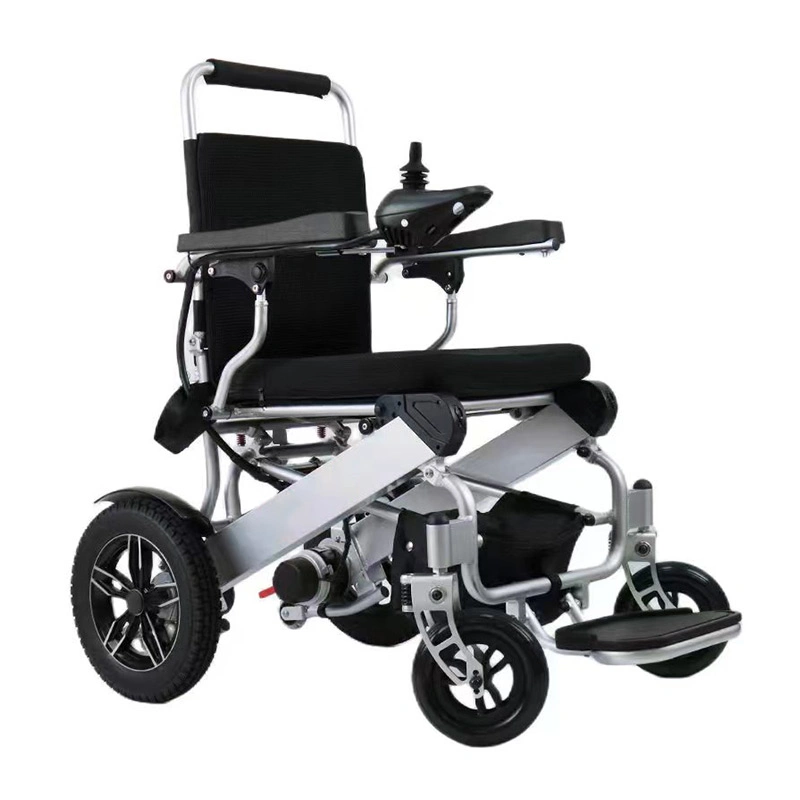 Electric Handicapped Folding Aluminium Wheelchair with Lithium Battery