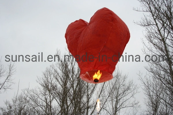 Sky Lantern Linterna Kongming en forma de corazón que deseen lámparas para fiesta de cumpleaños