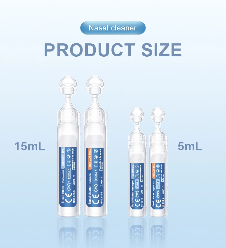 OEM 15ml 0.9/2.2% Bfs Sterile Nasal Irrigation Spray Sodium Chloride Nacl Saline Solution