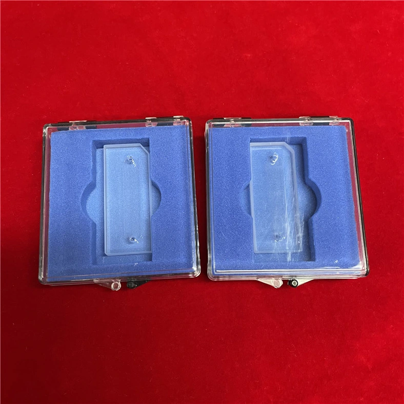 Customized Shape Polishing Broad Spectral Transmittance Clear Cut Corner Quartz Glass Flow Cell Sample Solution