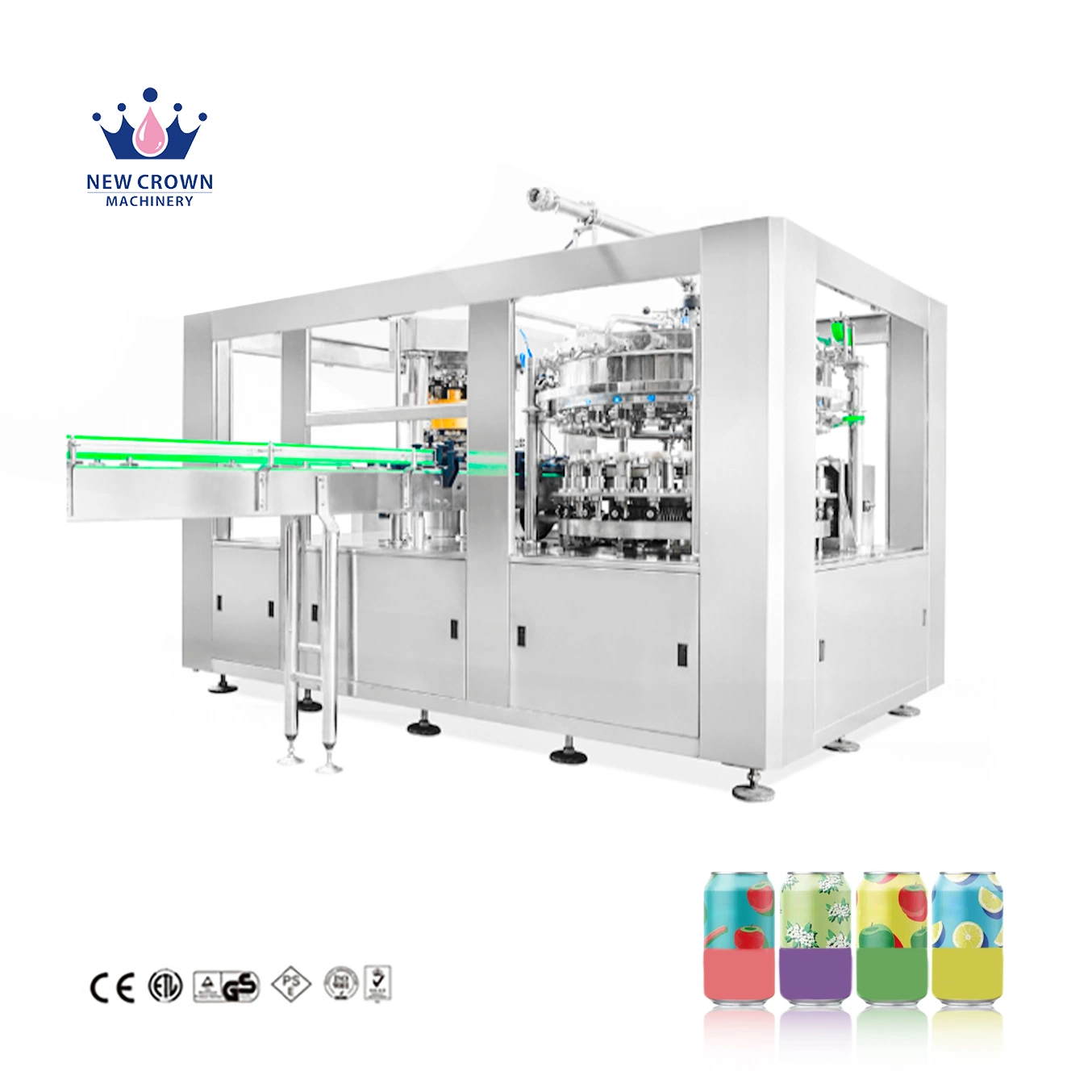 Turnkey Project Automatic Carbonated Drinks Can Filling Production Line