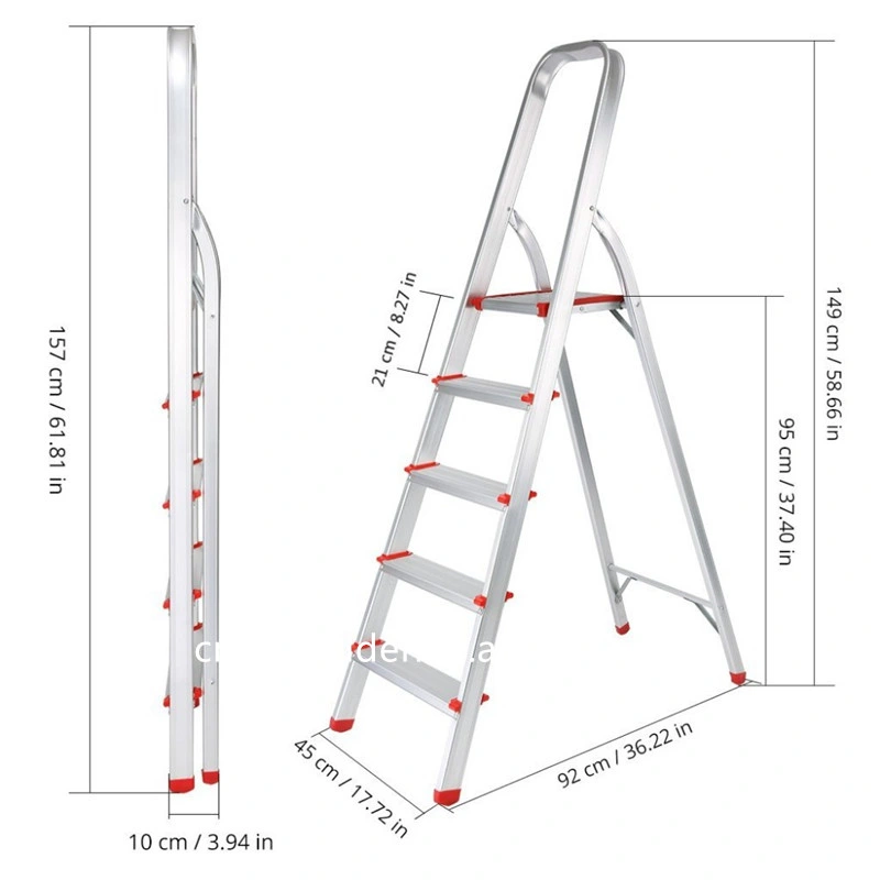 Lidl New Design Foldable Step Aluminium Household Ladder En131