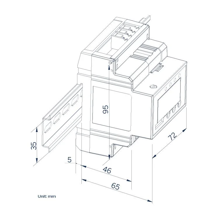 PMC-1302-3 35mm serielles Ethernet-LoRa-Gateway für DIN-Schienen, zwei RS-485-Anschlüsse optional Wireless LoRa