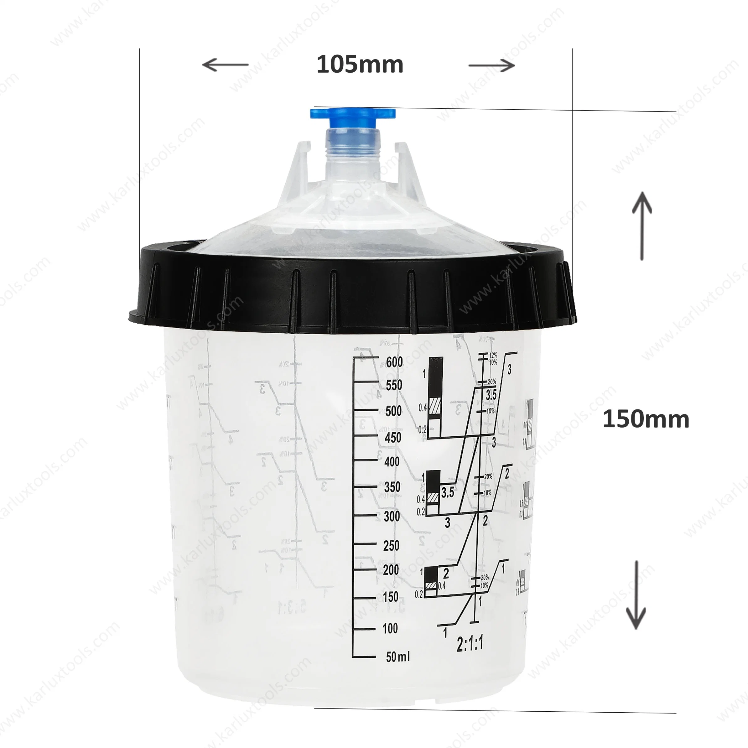 600ml Mini Spray Gun Disposal Inner Outer Mixing Painting Cup Set