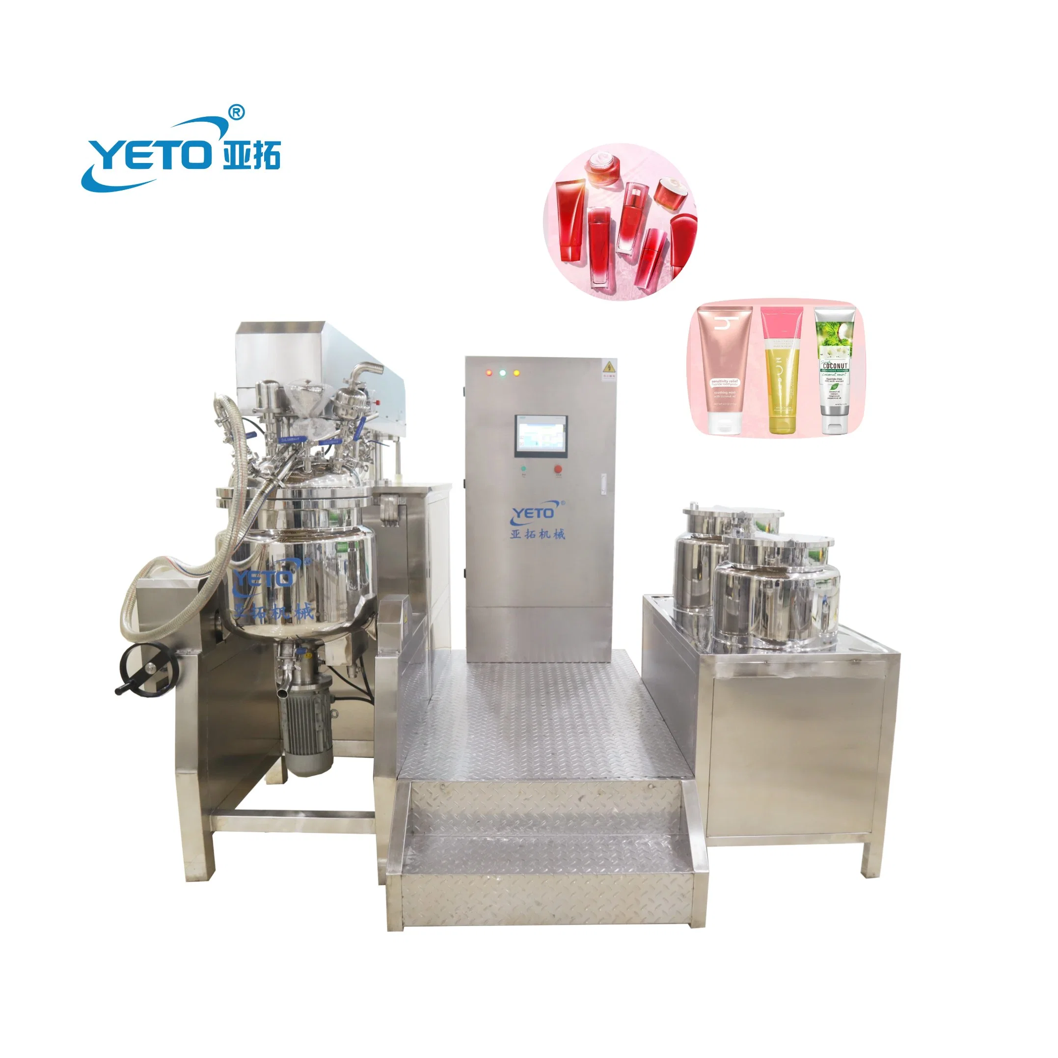 Vacuum Defoaming Mixing Machine Stainless Steel Double Jacked Emulsifying Homogenizer Mixer