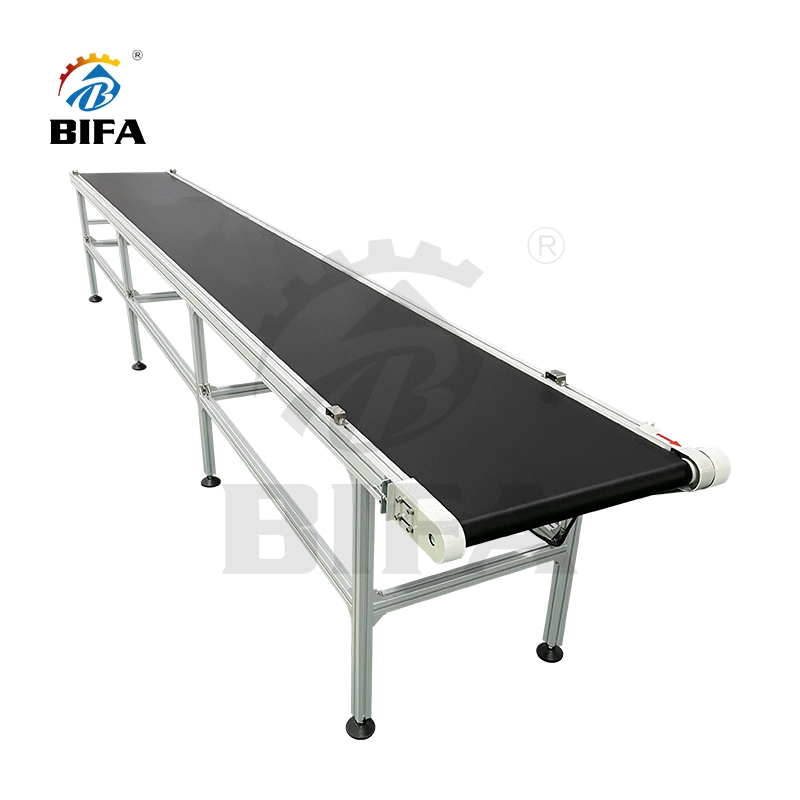 Bifa Industry Adjustable Speed 12 Meters Portable PVC Green Flat Belt Conveyor