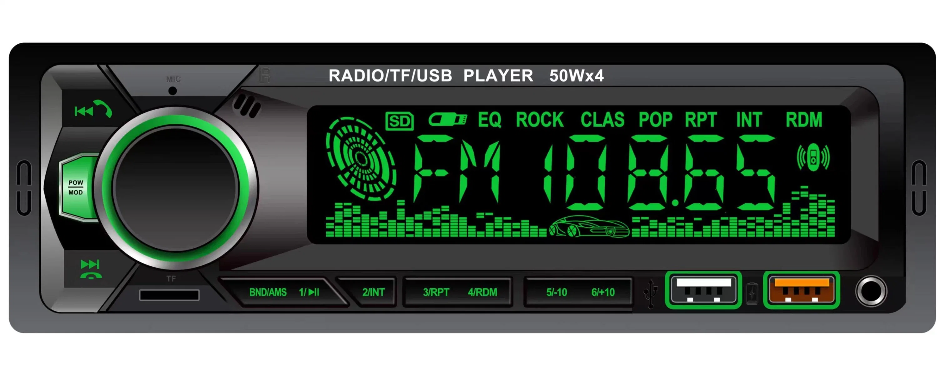 Автомобильная USB SD плеер плеер с 2 порта USB Am FM Bt автомобильный FM плеер Автомобильный MP3-плеер Аудиосистема автомобиля проигрыватель USB