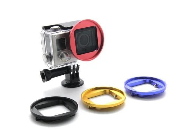 Made in China CNC Machining Parts Custom Gopro Hero 4 Session Accessories Aluminum Alloy Lens Case Glass Lenses Sports Camcorder Cases