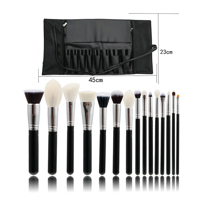 Makeup Tools 15PCS Animal Hair Makeup Brush Set Loose Powder Blush Brush