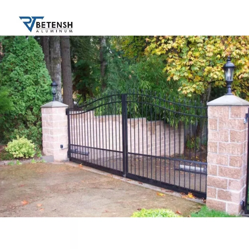 Top 1 Factory Wholesale/Supplier High quality/High cost performance No Pollution Powder Coated Metal Aluminum Auto Slat Driveway Gate