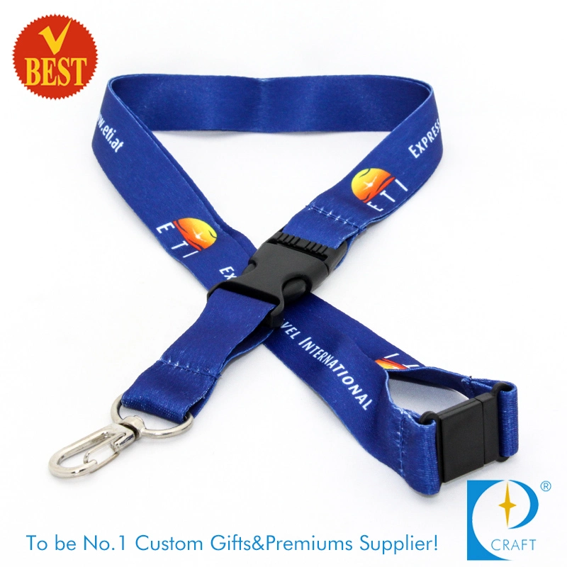 Customized Design Printed Lanyards with Metal Buckle for Promotion Gift