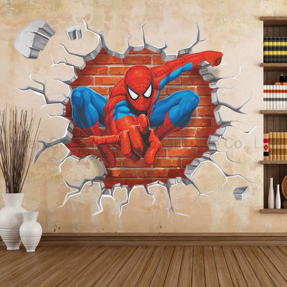 10% off 3D Decorative Painting Spiderman Wall Sticker for Children&prime; S Room Living Room