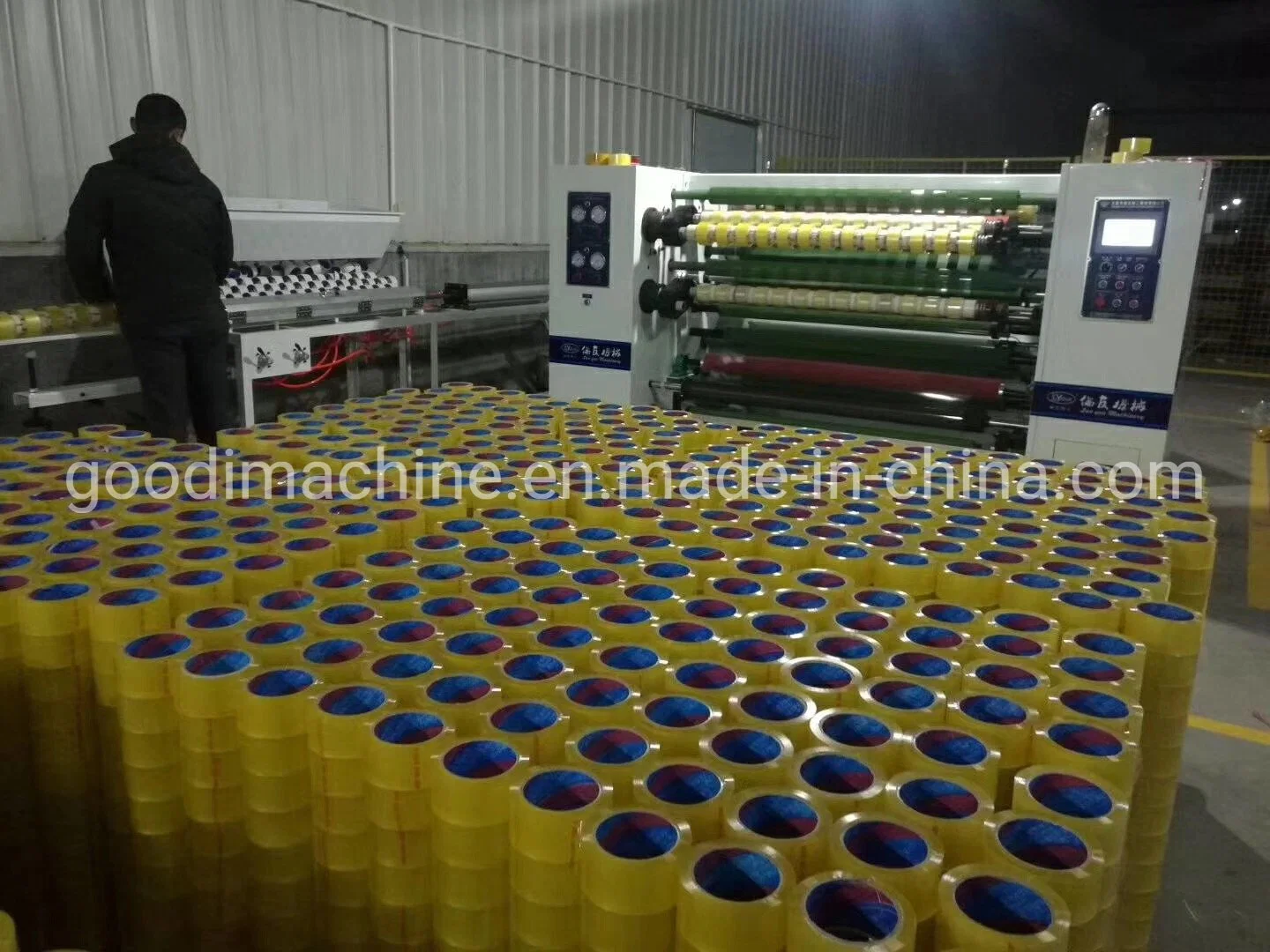 High Production Jumbo Roll Adhesive Tape Slitting Rewinder Machine Production Line