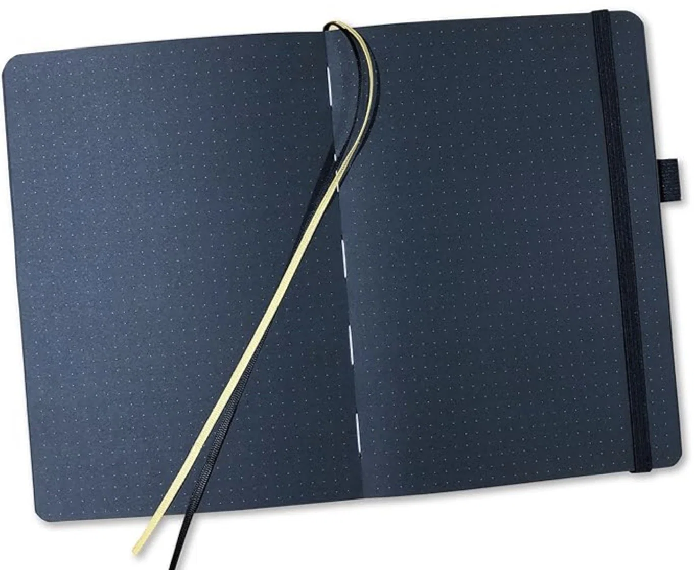 Bullet Dotted Journal A5 Hardcover Notebook- 160 DOT Grid Pages 150g Black Paper