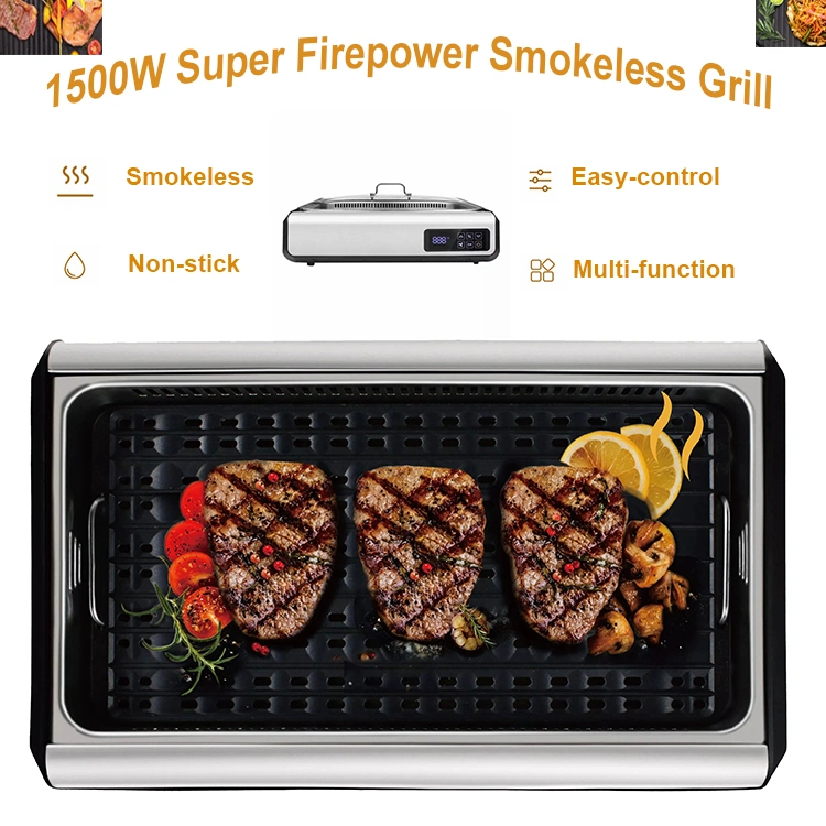 Optional Electric Indoor Smokeless Grill in Various Colors