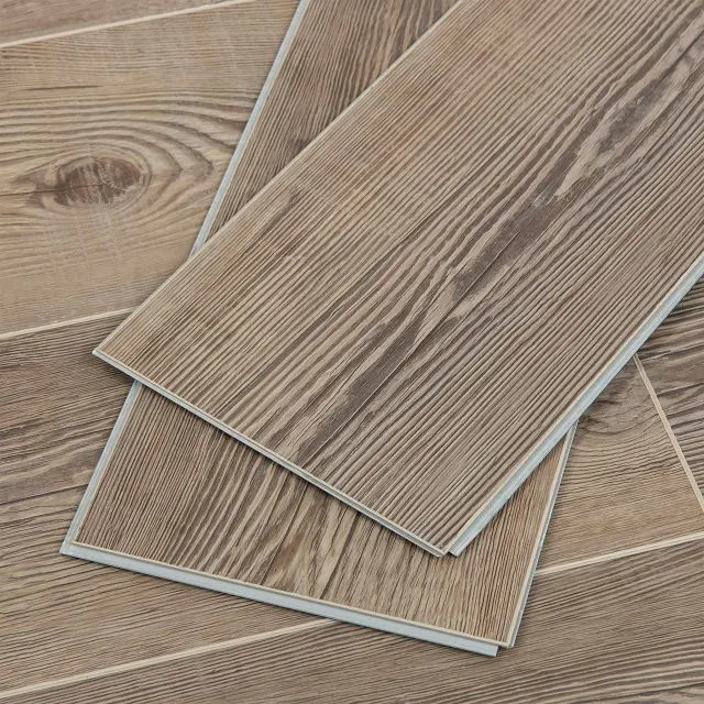 Clique Unilin cor de madeira à prova de laminado plástico de Pedra Piso Ripada Spc Lvt EVA RVP IXPE PVC Vinil Rígida Plank Flooring