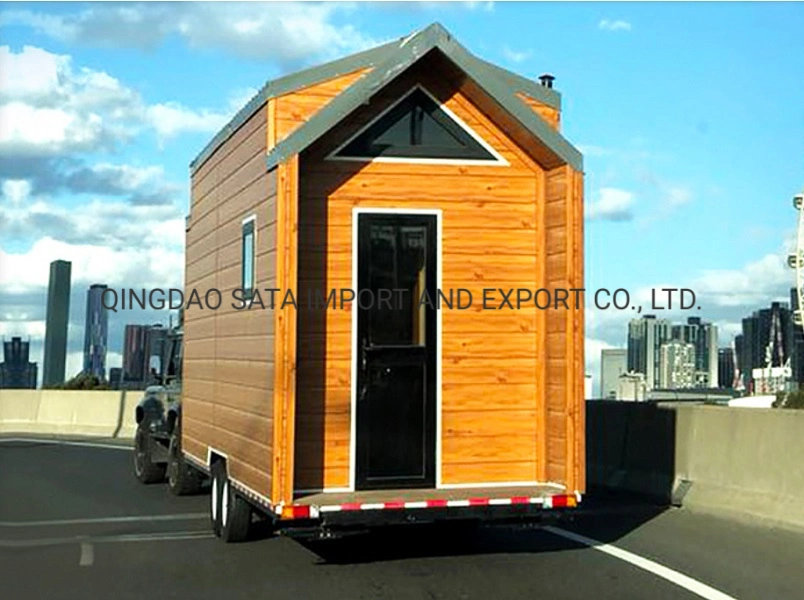 Mobile Prefabricated Tiny House with Trailer Made in China