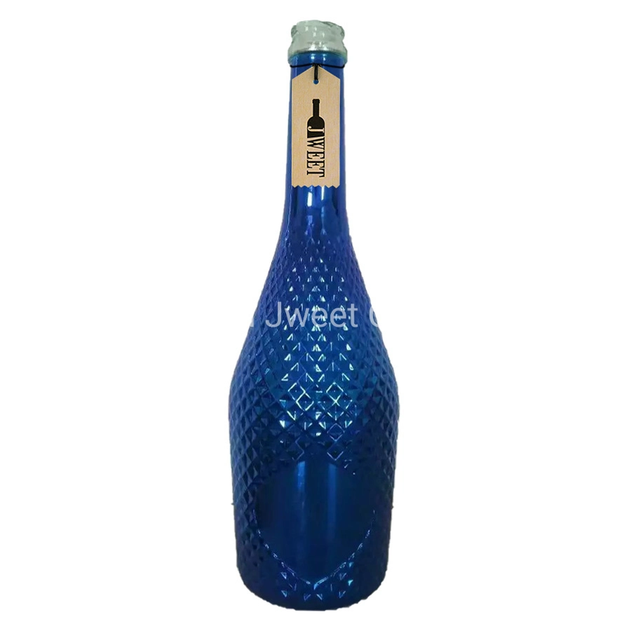 Custom Decorative Colorful Champagne Glass Bottle 750 Ml