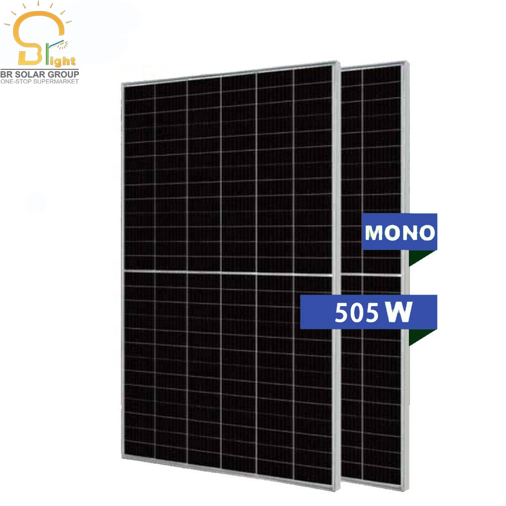 BR Panel Solar 200W 350W 400 Watts 550W todo Negro Mejor potencia Mayorista/Proveedor de películas delgadas Media celda Paneles 550W sistema