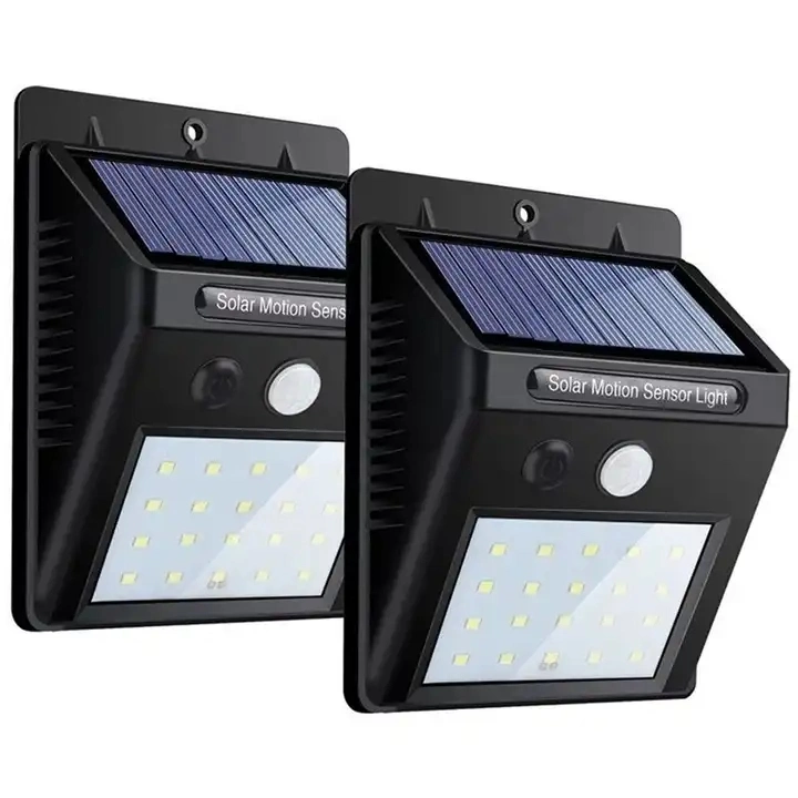 20 LED Solar Lights Outdoor Waterproof Solar Powered Motion Activated Sensor Light Wireless Security Lights Outside Wall Lamp
