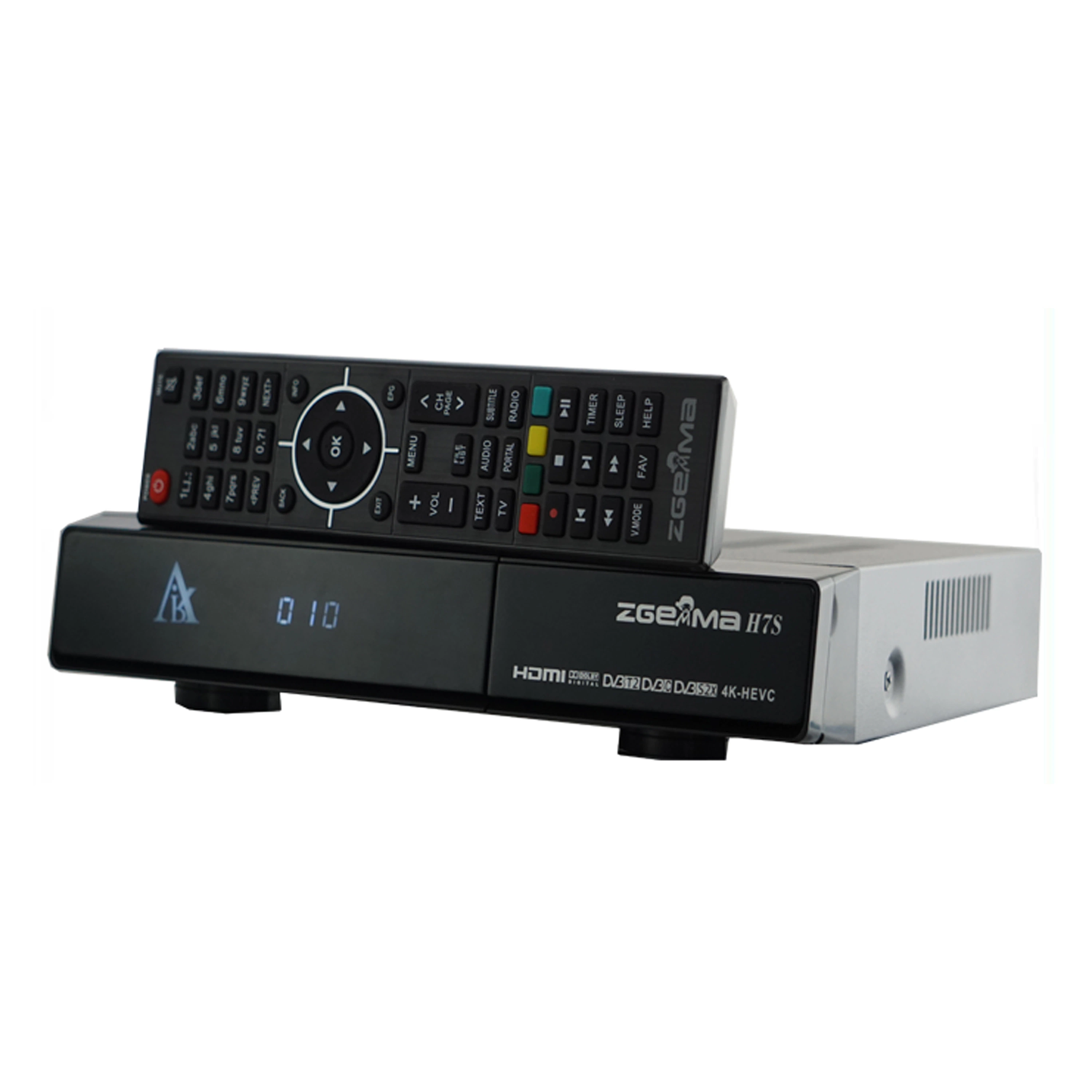 Receptor satélite Zgemma H7S 4K avanzado con codificación de vídeo MPEG-2, H. 264 y H. 265