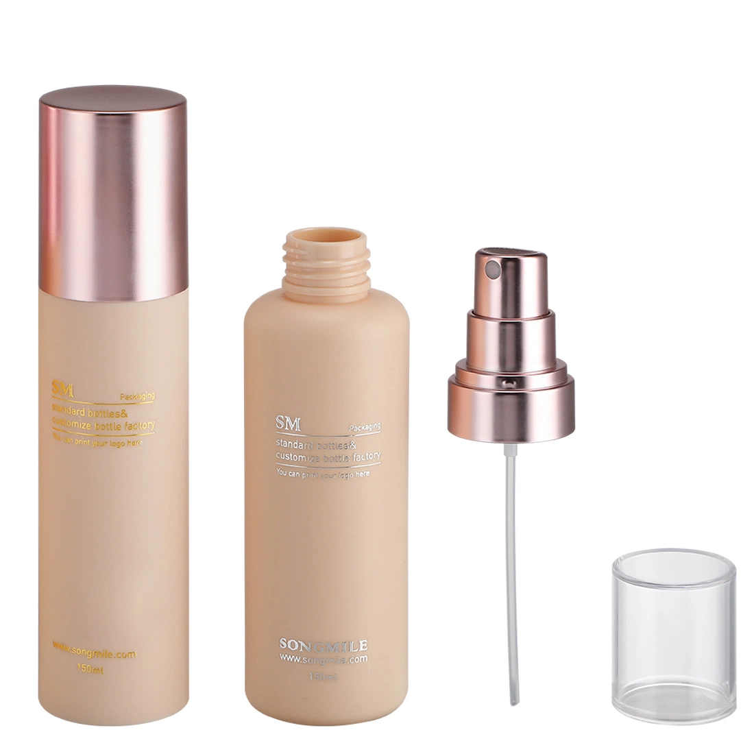 Manufactory Wholesale/Supplier Pet PS PP 150ml 100ml Cleanser Cosmetic Packaging Set Glass Plastic Empty Container Bottles Set for Skin Care