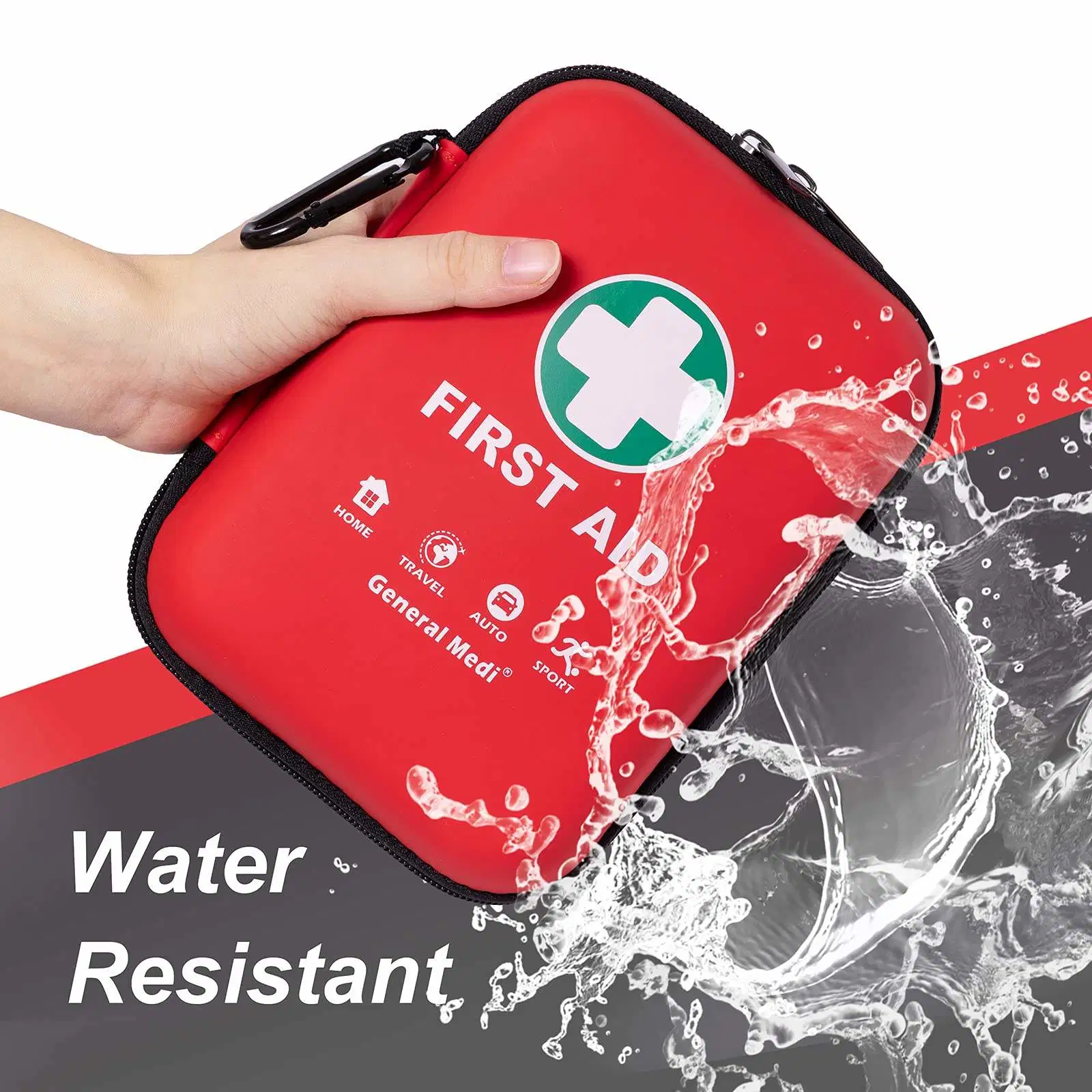 170 Stück Hartschalenkoffer und leichtes erste Hilfe Rot zuerst Aid Kit für Reisen Notfall medizinische Hilfe Kit