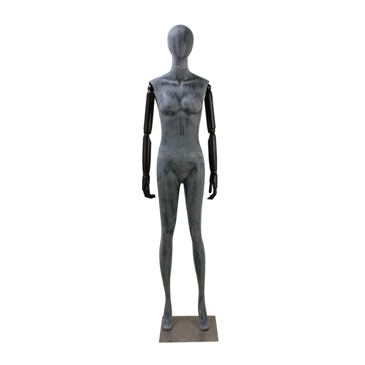 High quality/High cost performance Cement Color Female Window Display Fiberglass Adjustable Mannequin