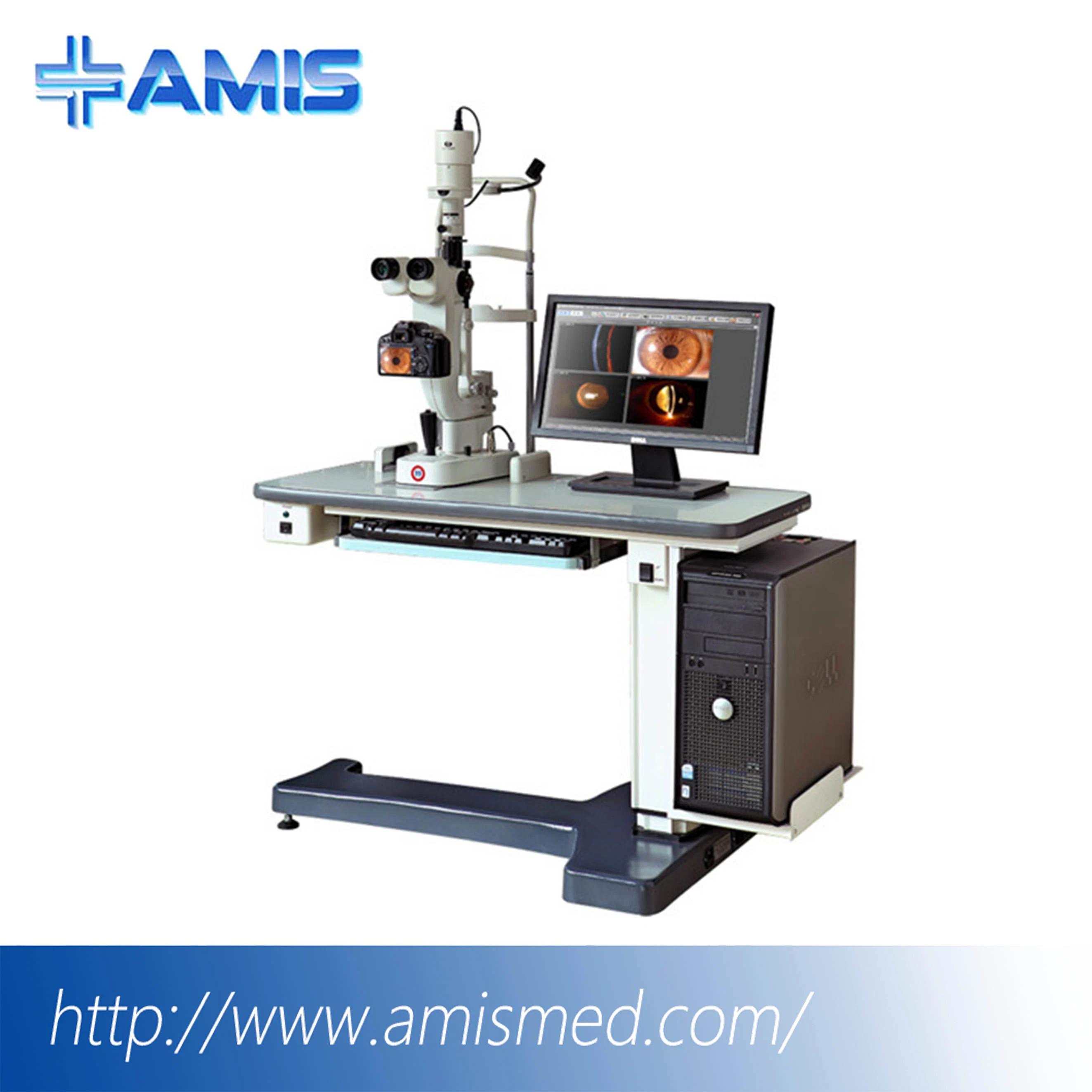 Lámpara de hendidura del sistema de procesamiento de imágenes de microscopio Microscopio (AMYZ-5T)