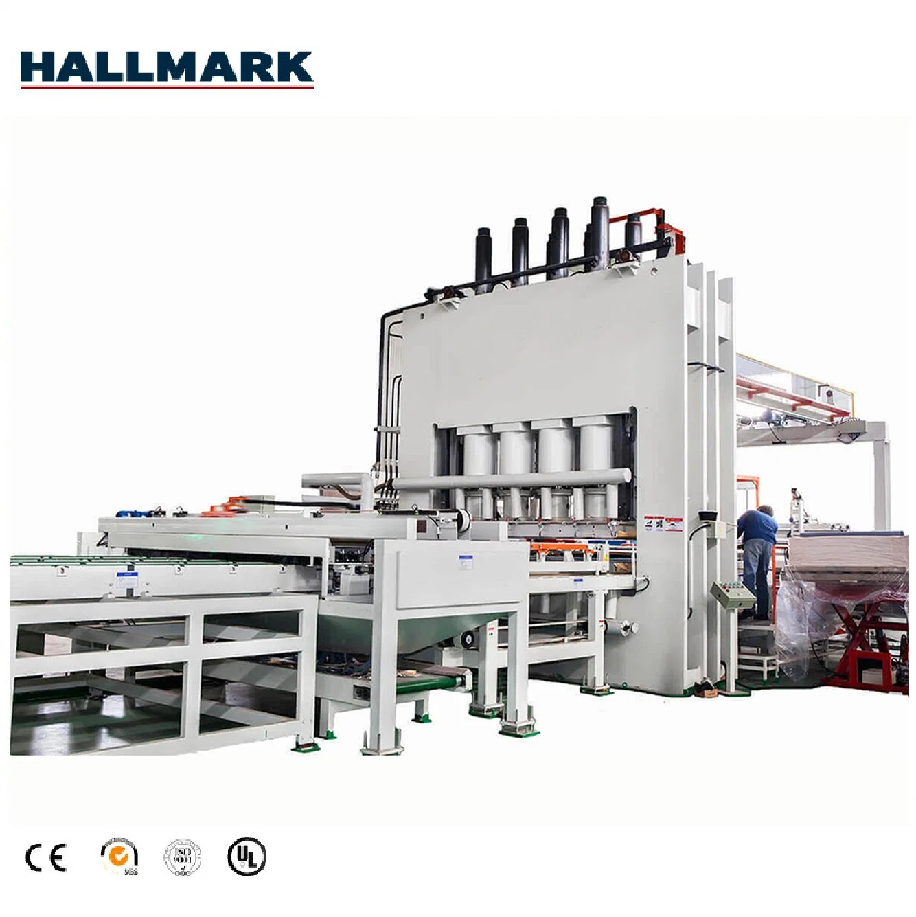 All Kinds Automatic Short Cycle Hot Press Line for MDF Pb Ply Wood Melaminae Laminating