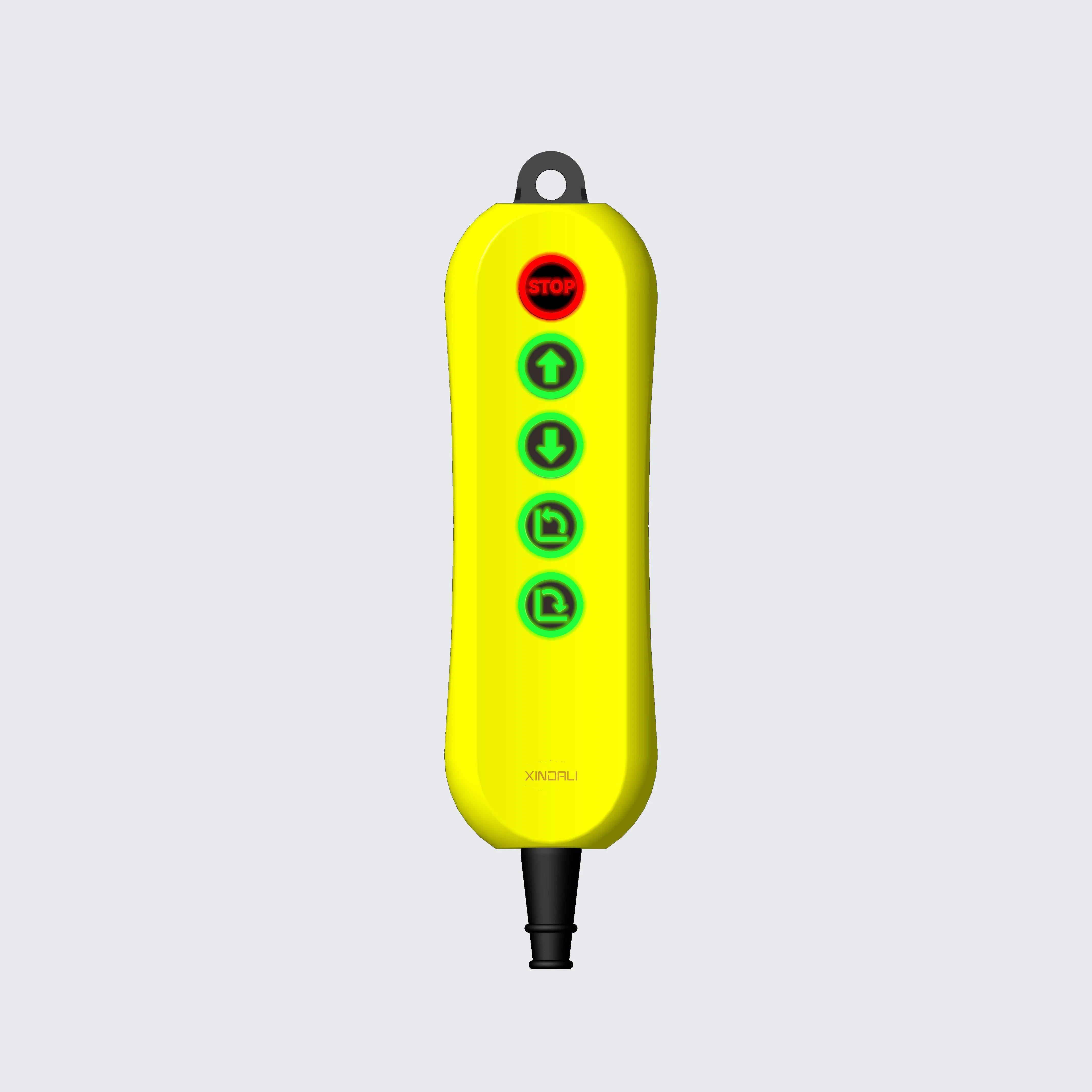 Novo design industrial Telecrane Telecomando de 6 botões F19-6 24V 36V 48V Controlo com botão de velocidade única para equipamento de elevação do guindaste