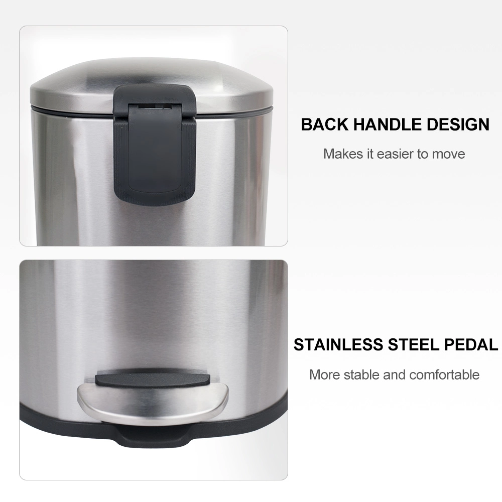 5L Apple Shape Stainless steel Pedal Trash Can