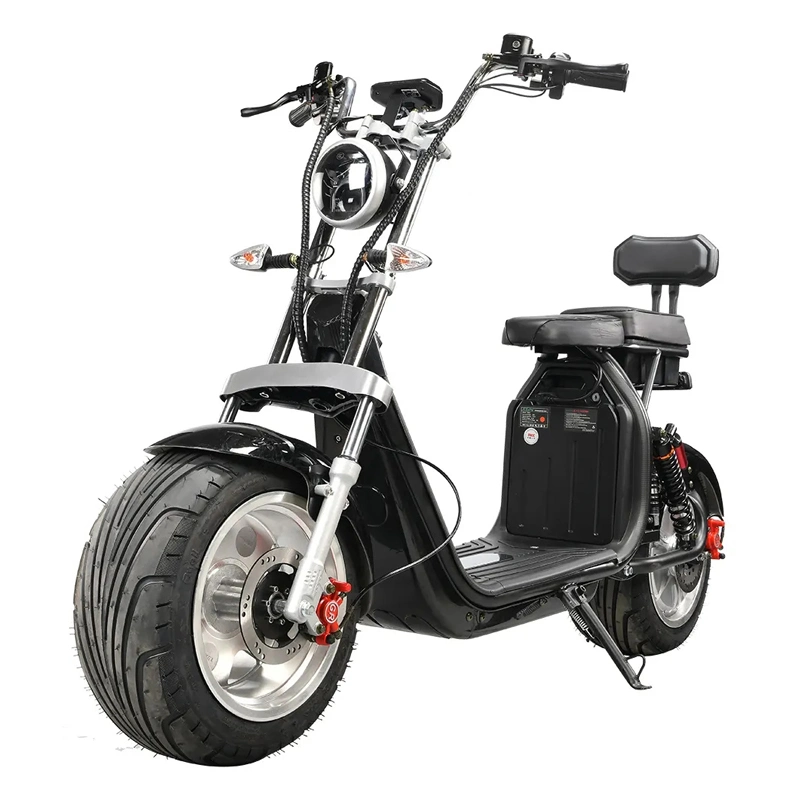 Citycoco Electric scooter de 2 rodas com pneu gordo popular 2000W 60 V CE com bateria de lítio amovível de 1500 W - 2000 W, 30 - 50 km/H, 6 - 8 h.