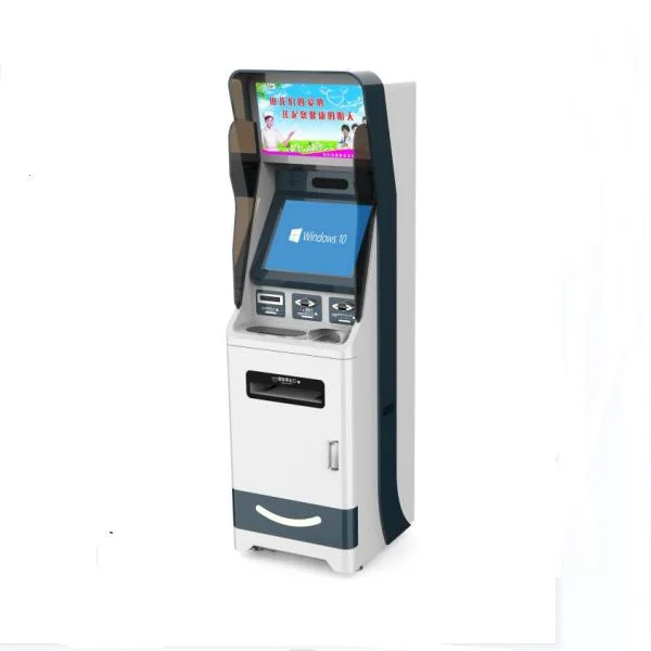 19 Inch Touch Screen Self Service Cash Dispenser A4 Report Printer Self Service Kiosk