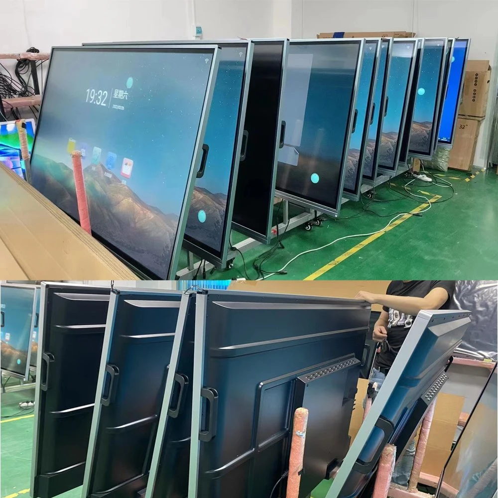 Dual OS Android / X86 Windows Capacitive or Infrared Touch Screen Interactive Whiteboard Classroom Teaching 55"65"75"86"98"110"Inch Smart Board