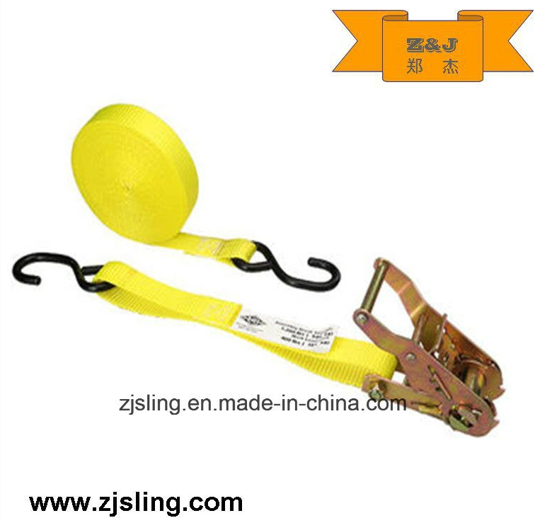 Double J Hook Polyester Ratchet Tie Down Lashing Strap (customized)