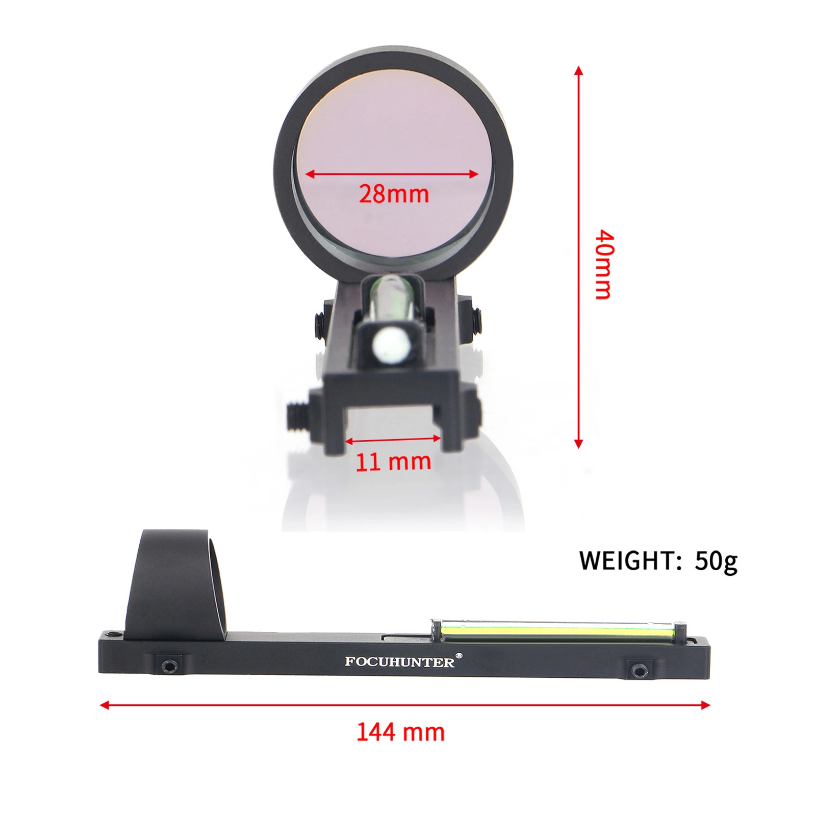 Hunting 1X28 Fiber Green DOT Sight