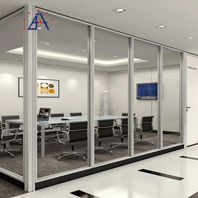 Guangdong Factory Price Aluminum Alloy Frame Indoor Glass Office Partition