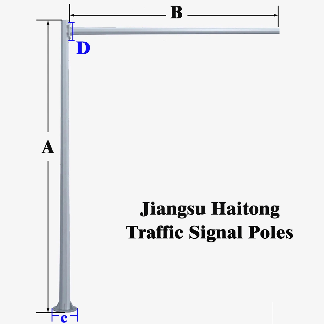 Metal Beam Crash Barriers Custom Lantilever Steel Traffic Signal Solar Light Camera Smart Street Lighting Poles