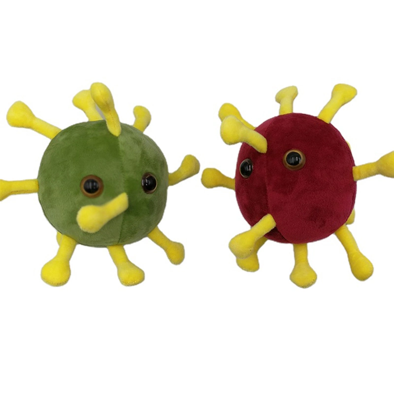 Custom Made 15cm Round Plastic Eyes Lifelike Soft Stuffed Virus Doll Plush Toys Wholesale/Supplier