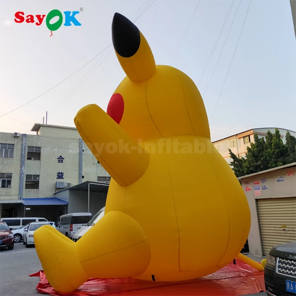 Giant 10m Custom Charakter Cute Aufblasbare Pikachu Modell Giant Custom Aufblasbare Werbung Design Cartoon Tier Maskottchen Modell für Outdoor-Veranstaltungen