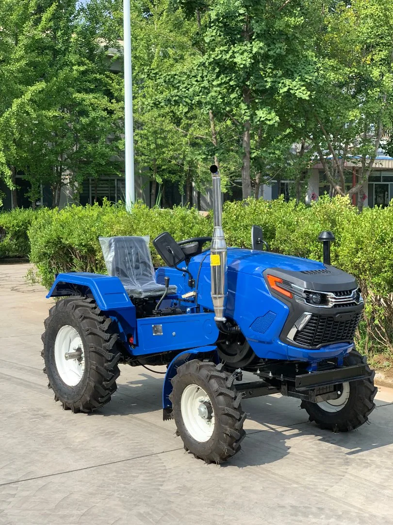 Trator agrícola pequeno mini 18HP 20HP 25HP 30HP com potência Timão/arado/carregador frontal para agricultura