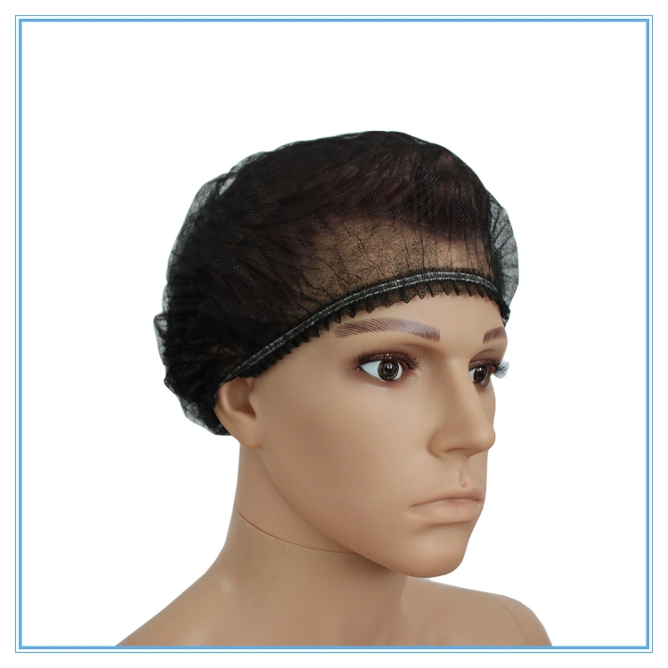 Disposable Hairnet Non Woven Bouffant Caps Non Woven Polypropylene Bouffant Cap Clip Cap