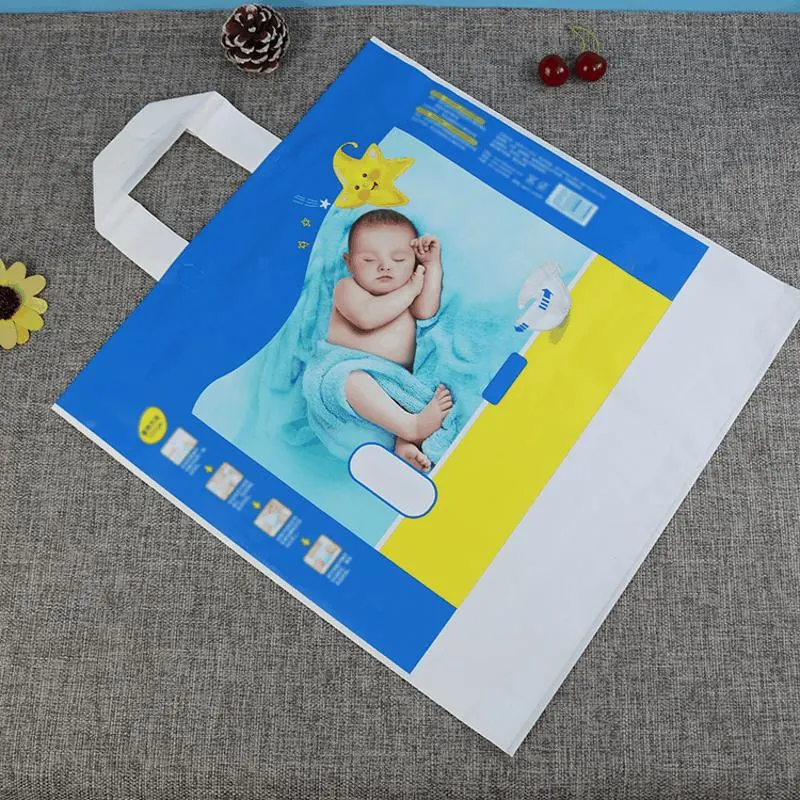 Custom дизайн пластиковый пакет печать Baby Diaper мешок для упаковки