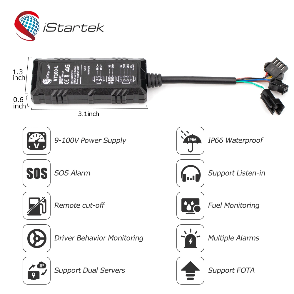 2021 Cheap Istartek Relé E Scooter eléctrico FDD-LTE 4G de buena calidad GPS Tracker con sensores