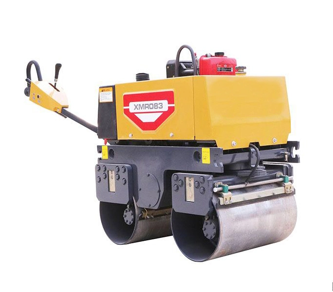 Walk-Behind Double Drum Vibratory Road Roller Xmr083 0.8ton Compactor for Sale