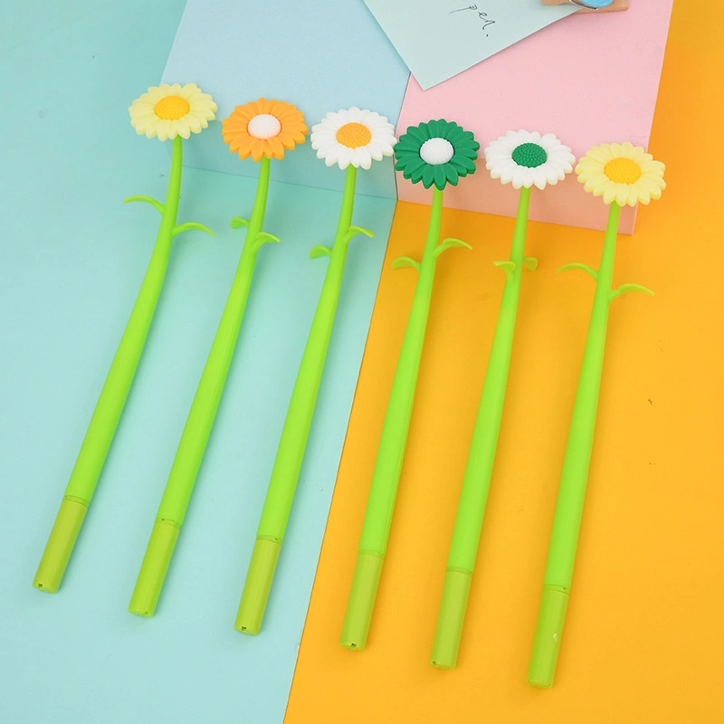 Cute Cartoon Bendable Small Daisies Quick Drying Students Gel Pen
